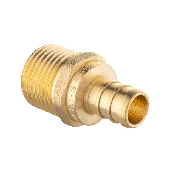 (Pack of 100) EFIELD Pex 1/2 Inch x 1/2 Inch NPT Male Adapters Brass Crimp Fittings, Lead Free Brass…