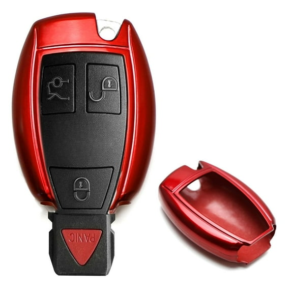 Exact Fit Gloss Red Remote Smart Key Fob Shell For Mercedes C E S M CLS CLK GLK GL Class, etc