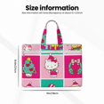 thumbnail image 2 of Saiise Sanrio Print Zipper Document File Bag Pouch with Handle Waterproof Double Pocket Canvas File Storage Bag for Project Office School Foldable File Document Handbag Carrying Bag, 2 of 7
