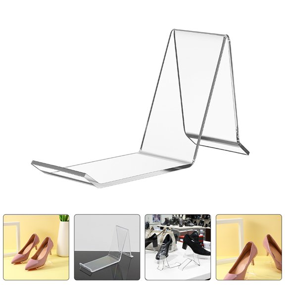WHAMVOX 4pcs Shoe Display Stands Clear Shoe Display Racks Retail Store Shoe Display Holder