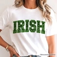 thumbnail image 2 of Irish Sequin St Patrick&rsquo;s Day T-Shirt, Festive Green Glitter Imitation Tee, 2 of 5