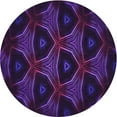 thumbnail image 1 of Ahgly Company Indoor Round Patterned Dark Purple Area Rugs, 8' Round, 1 of 6