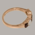 thumbnail image 4 of LBG British Made Solid 9k Rose Gold Natural Garnet & Opal Womens Band Ring - 33 size options - Size 12, 4 of 6
