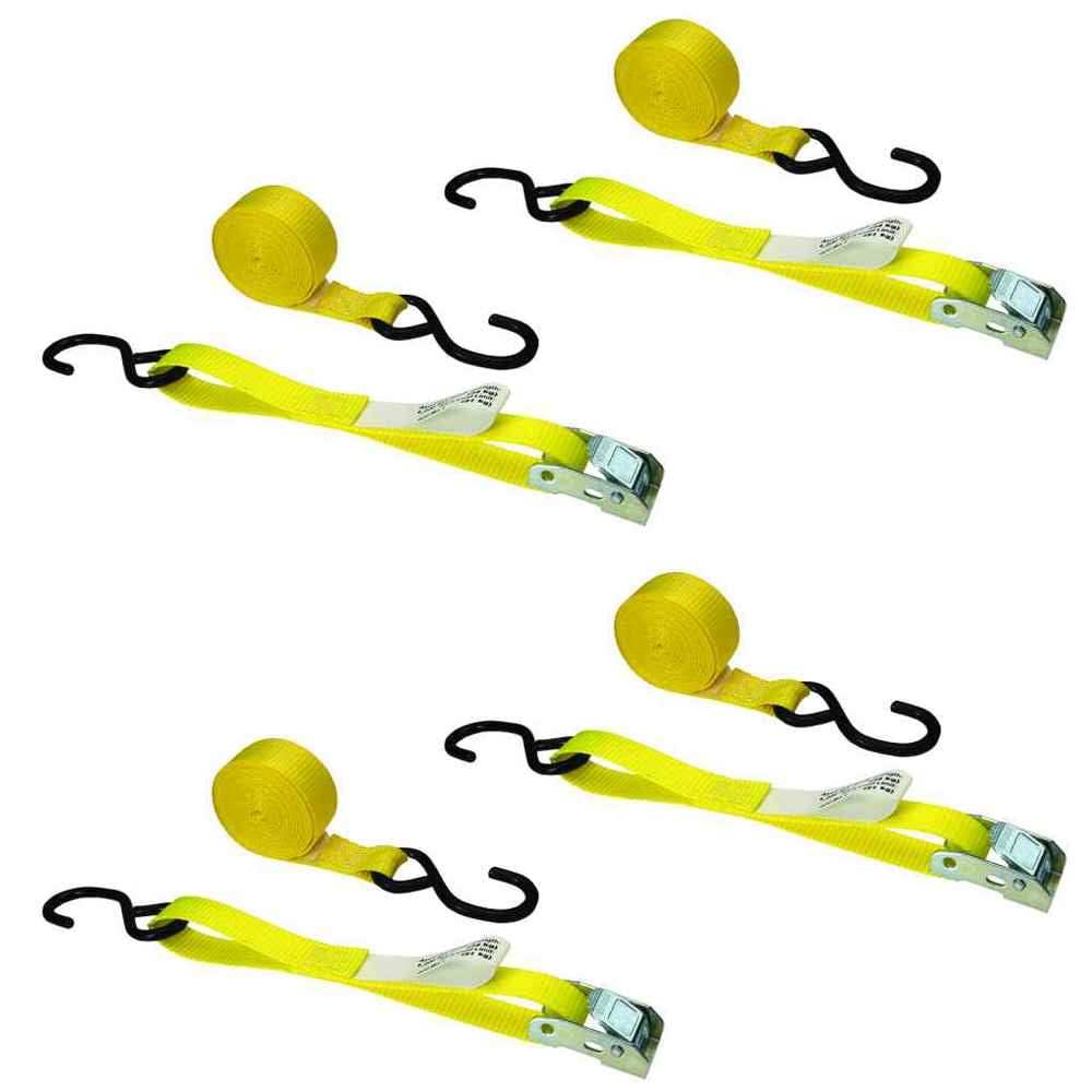 1” Cam Straps with Coated S-Hooks