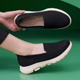 thumbnail image 4 of Women's Knitted Mesh Lightweight Walking Sneakers Casual Lightweight Arch Support Slip On Orthotic Soft Sole Shoes Breathable Non Slip Work Shoes, 4 of 8