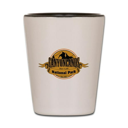 

CafePress - Canyonlands 3 - White/Black Shot Glass Unique and Funny Shot Glass