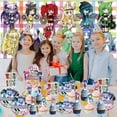 thumbnail image 3 of Gacha Life Party Supplies Decor Plates Fans Decorations Honeycomb Centerpieces Cake Toppers, 3 of 6