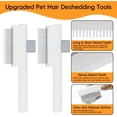 thumbnail image 5 of 3 in 1 Self Cleaning Pet Grooming Kit for Dogs and Cats with Slicker Brush Flea Comb Dematting Tool, 5 of 6