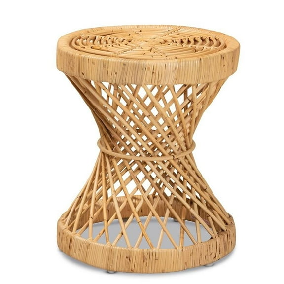 Bowery Hill Natural Finished Rattan End Table