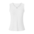 thumbnail image 5 of Besolor Women's Tank Tops V Neck Casual Summer Sleeveless Blouses Solid Color Loose Basic T Shirts, 5 of 5