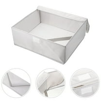 MUSEYA White Underwear Storage Organizer Box Washable Fabric with Lid Storage