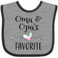 thumbnail image 3 of Inktastic Oma and Opa's Favorite- Heart Grandchild Boys or Girls Baby Bib, 3 of 4