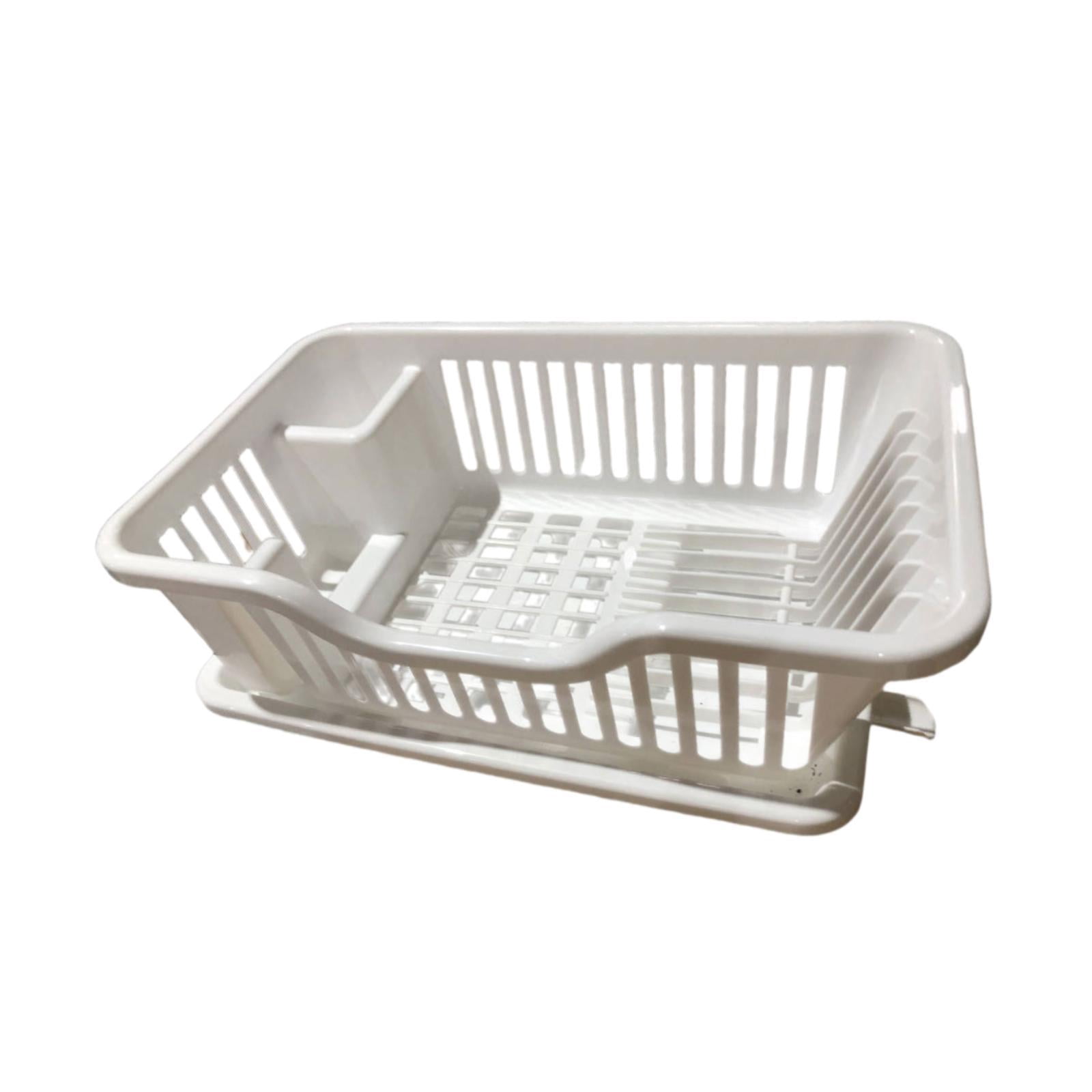 Fiocias Cutlery Holder And Dish Drainer Organizer for Kitchen Utensils, Storage Solution White