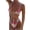 Pink, variant on Staron Women's Bikini Sets Casual Printed Tie Waist Hollow Out Two Piece Swimsuit with Ruffles for Beach Vacation Pool Party, Yellow L