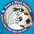 thumbnail image 3 of CafePress - Soccer Blind Squirrel Men's Fitted T Shirt (Dark) - Men's Fitted T-Shirt, 3 of 4