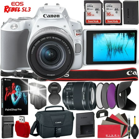 Canon EOS Rebel SL3 DSLR Camera (White)  with 18-55mm Lens   - 24.1 MegaPixels - 4K Video -   