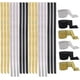 thumbnail image 1 of Roll of 6 Crepe Paper Streamers, Party Paper Streamers for Curtains - Gold Black Silver Backdrop Draping Tassel Decoration, 1 of 4