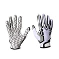 thumbnail image 2 of Guantes antideslizantes para fútbol americano y rugby, transpirables, de dedo completo, para béisbol, talla M, 2 of 14