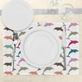 thumbnail image 3 of Ambesonne Animal Place Mats Set of 4, Colorful Dolphins Art, Standard Size, Multicolor, 3 of 6