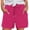 Hot Pink, variant on ZQUUVOU Women's Wide Leg Shorts Drawstring Solid Color Loose Pocket Pants(Black,L)