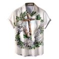 thumbnail image 3 of toraway Mens Shirts Short Sleeve Button down Mens Easter Short Sleeved Shirt Festive Relaxed and Comfortable Style Simple All Over Printed Short Sleeved Shirt XXXL, 3 of 3