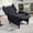Black, variant on 27" Wide Manual Wingback Recliner Chair, Vintage Accent Chair, Recliner Chair with Nailhead Trim and Birch Legs, Tufted Single Sofa Chair, for Home, Living Room, Office, Bedroom, Beige