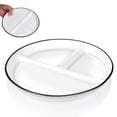 thumbnail image 1 of Plato de cerámica, plato dividido, plato de postre, plato de ensalada, plato llano, plato para servir comida, 1 of 8