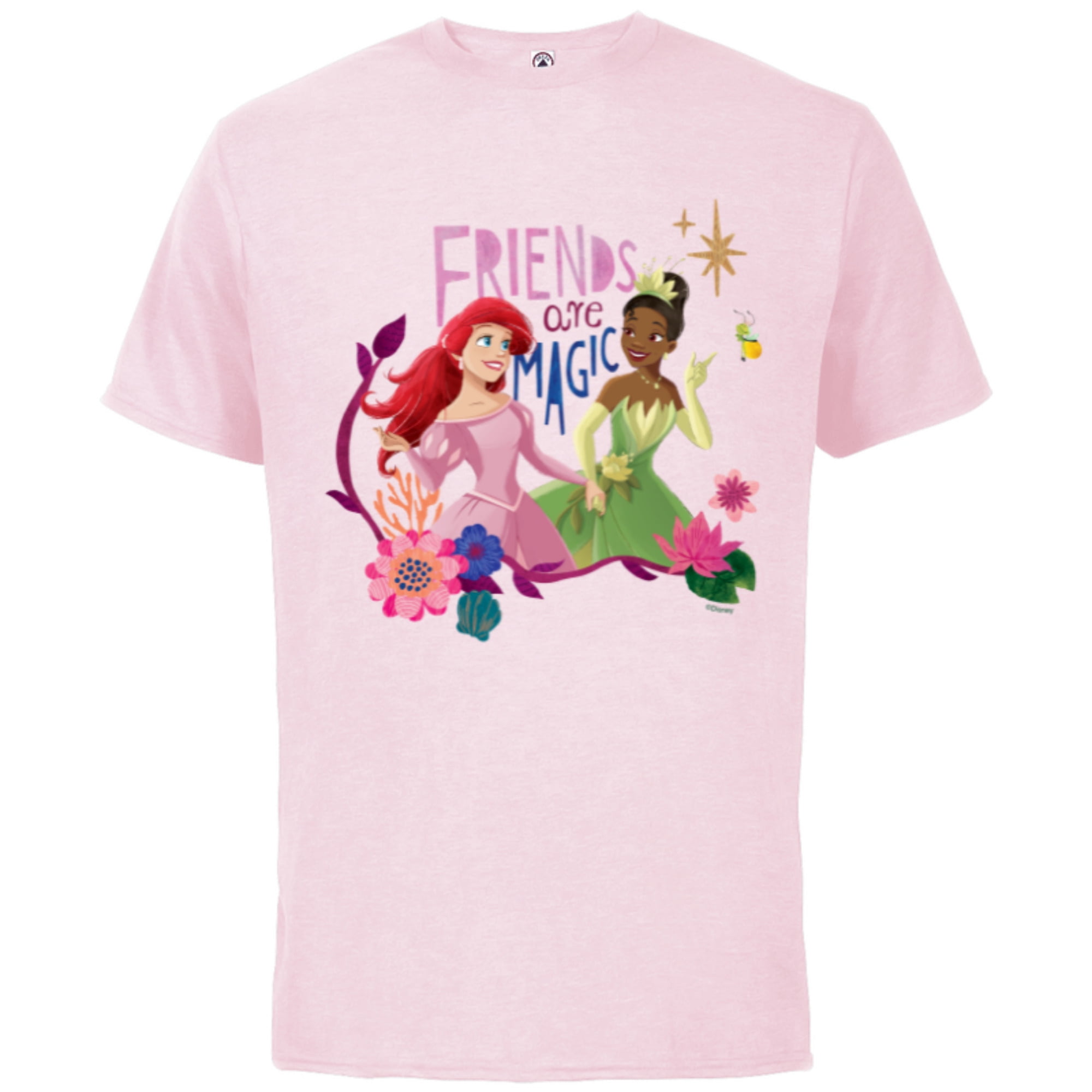 Disney Princess Ariel And Tiana Friends Are Magic Short Sleeve Cotton T Shirt For Adults Customized Putty Walmart Com