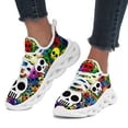 thumbnail image 6 of Coolcustomize Women's Edgy Colorful Skull Design Sneakers - Ultra-Light Twist Sole Comfort Trainers, Breathable Fabric Upper & EVA Cushioned Sole for Running, Travel, Streetwear, Ladies Sneakers, 6 of 10
