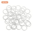 thumbnail image 3 of Uxcell Open Jump Rings 50Pack 18mm O-ring Connectors for Jewelry Making, Silver, 3 of 5