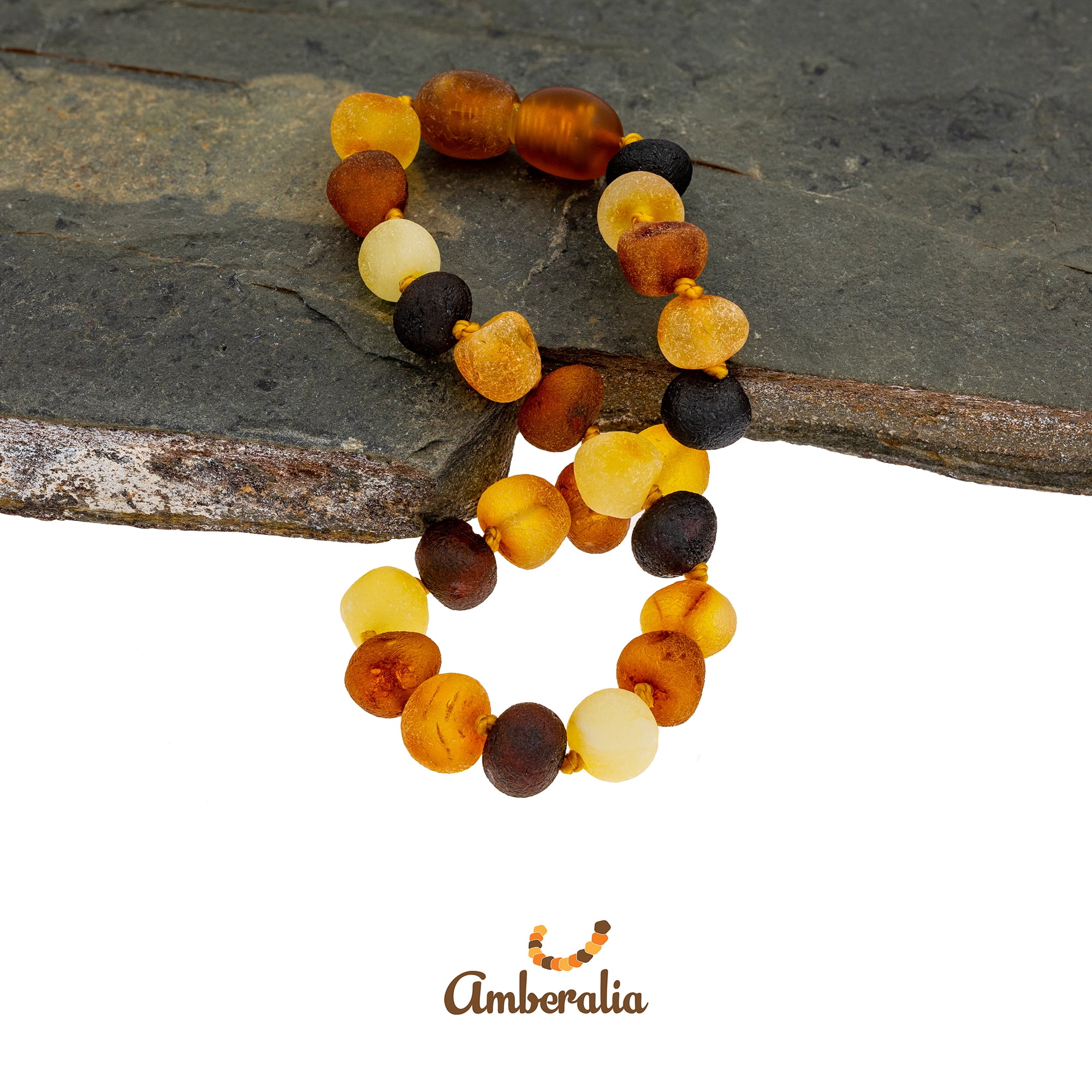 Amberalia Baby Baltic Amber TeethingBracelet/Anklet, Labtested, Certified Genuine Amber