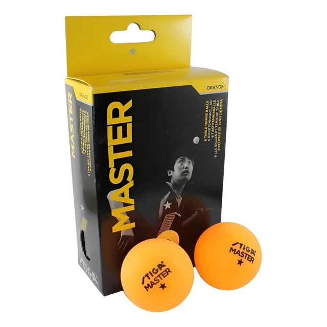 Pelota Ping Pong Caja Con 6 Unidades Stiga Master naranja