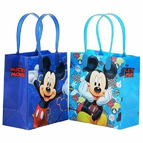 25 Mickey Mouse Party Favor Bags Loot Goody Plastic Bags Party Supplies 