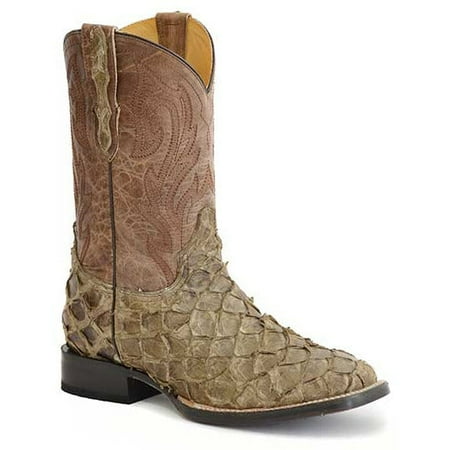 

Men s Stetson Predator Pirarucu Boots Handcrafted Vintage Brown