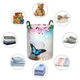 Adobk Butterfly In Blossoms Zen Print Laundry Basket,irty Clothes