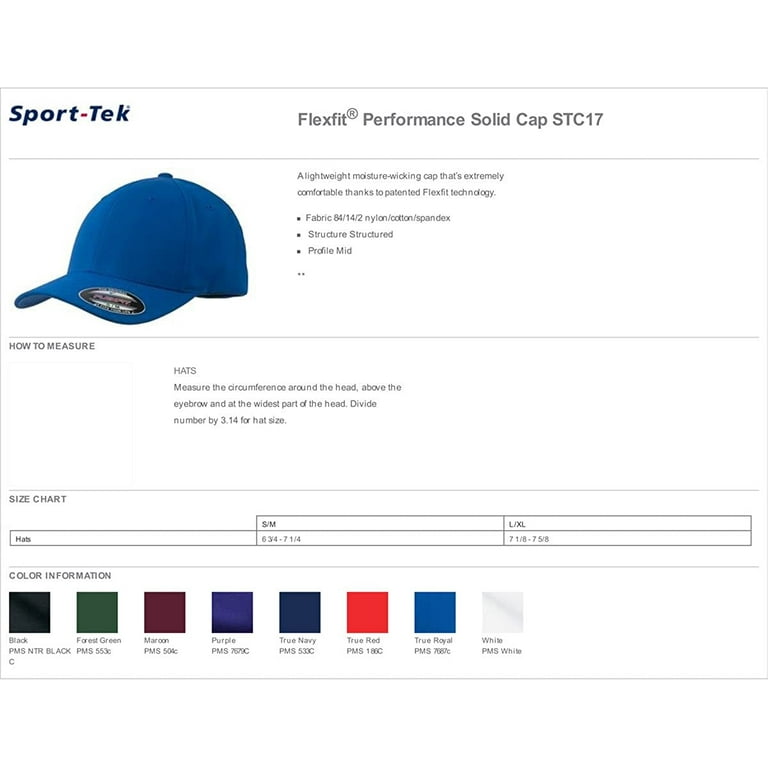 Sport-Tek Flexfit Performance Solid Cap-XS (True Navy)