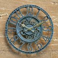 thumbnail image 2 of Vintage Wall Clock - Classic, Rustic-Style Indoor & Outdoor Decorative Watch For Garden, Home, Office, Living Room & Bedroom - Weatherproof Resin Material, Battery-Operated - 30X30X4CM, 2 of 6