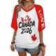 thumbnail image 2 of Women's Football Graphic T-Shirt, Soccer Fans V-Neck Short Sleeve T-Shirt with Print, Soft Lightweight Soccer Apparel Shows Player Number for Soccer Tournament 2026 Red Size: 2XL, 2 of 5