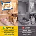 thumbnail image 4 of Topyangs Stainless Steel Litter Box, XXL Metal Cat Litter Box for Big Cats, Pink, 4 of 9