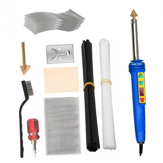 Kit de soldador, máquina de soldar plásticos con soporte de soldadura, kit de reparación, soldador de plásticos para reparación de electrodomésticos