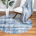 thumbnail image 4 of Rugs.Com Malibu Collection Round Rug ‚Äì 3 Ft Round Blue Low-Pile Rug Perfect For Kitchens, Dining Rooms, 4 of 4