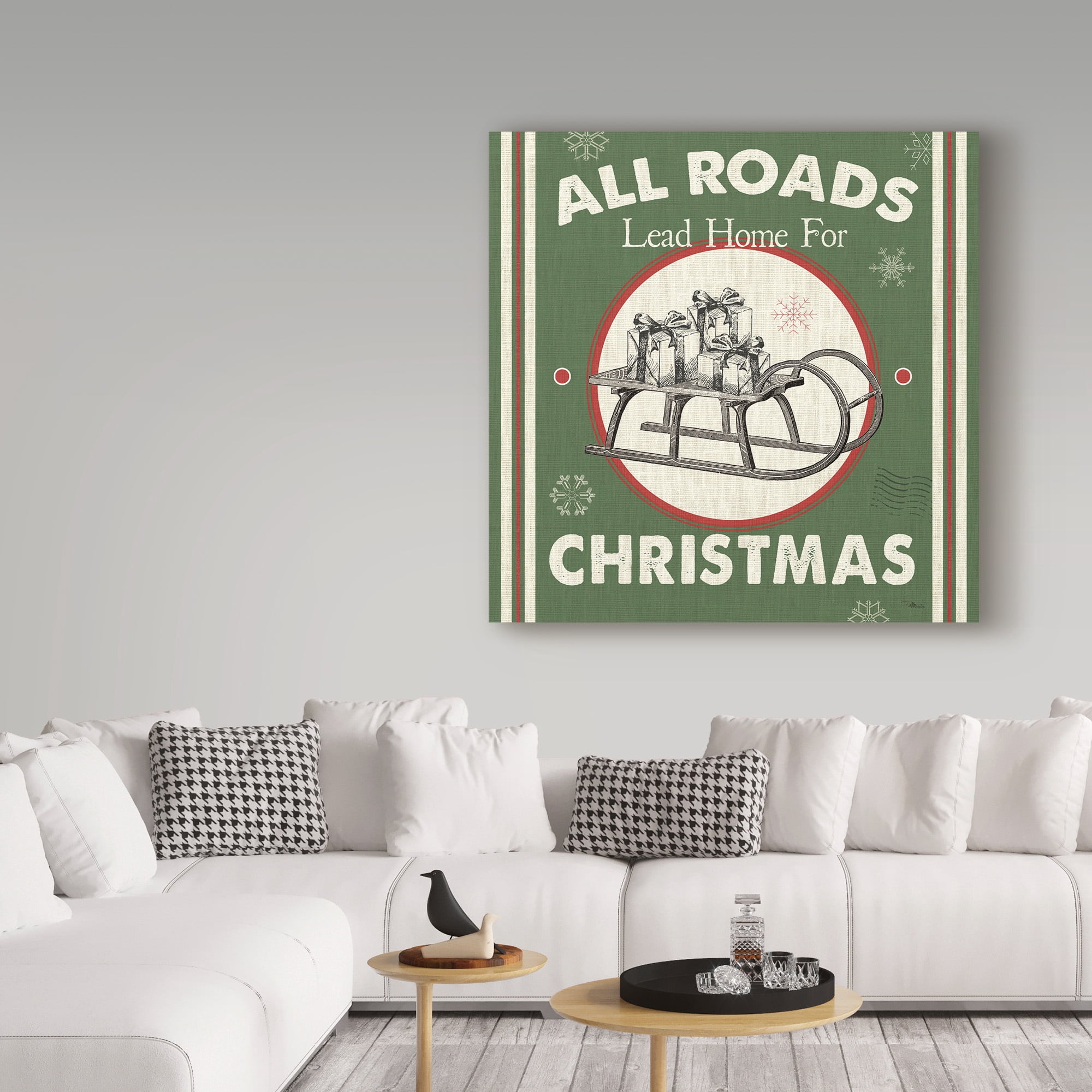 Trademark Fine Art 'Farmhouse Holiday II Color' Canvas Art by Pela Studio