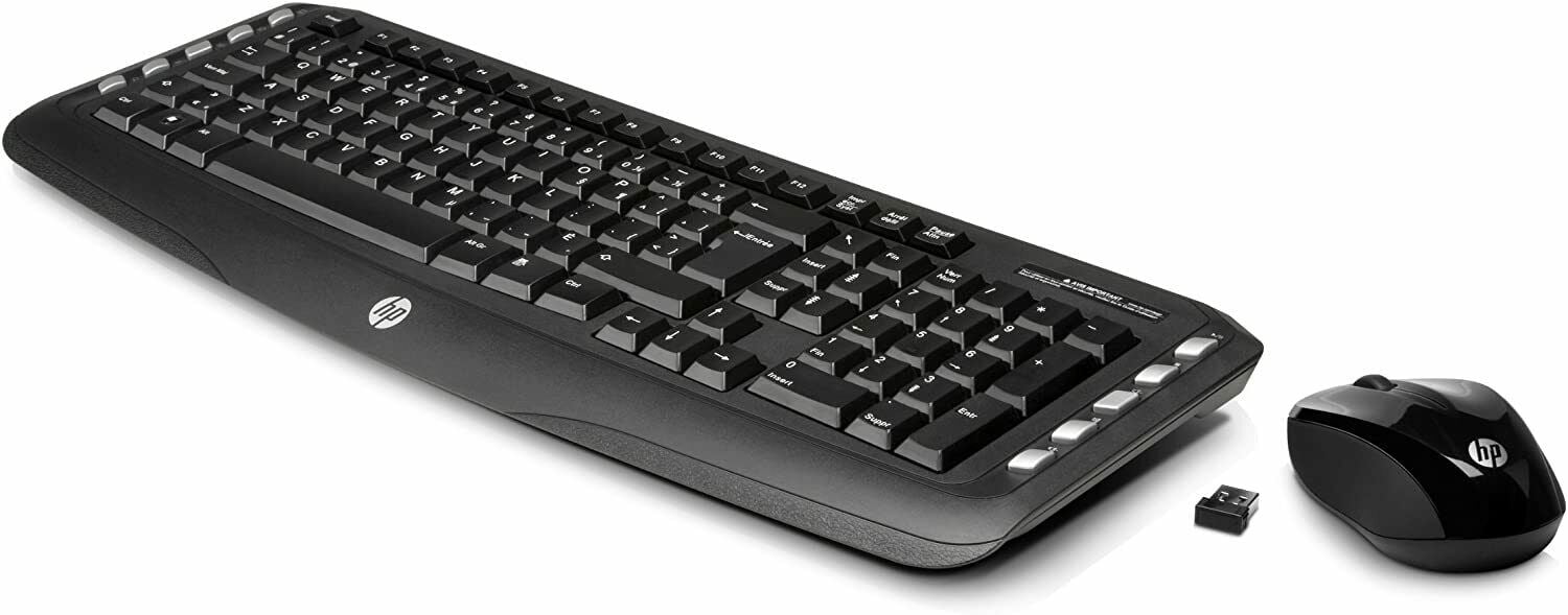 Combo Wireless Keyboard and Optical Mouse HP Classic Desktop Black 