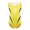 thumbnail image 3 of Haitryli Girls Sleeveless Tumbling Biketards Gymnastics Yoga Unitard One Piece Dance Leotards Practice Clothes Yellow 16, 3 of 5