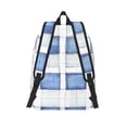 thumbnail image 4 of Casual Canvas Backpack Without Interlayer Large Capacity Stick Bag Design For Outdoor Shopping Office Outdoor Sports Doderblue Checked Hand-Drawn Sketch_2 Small, 4 of 7