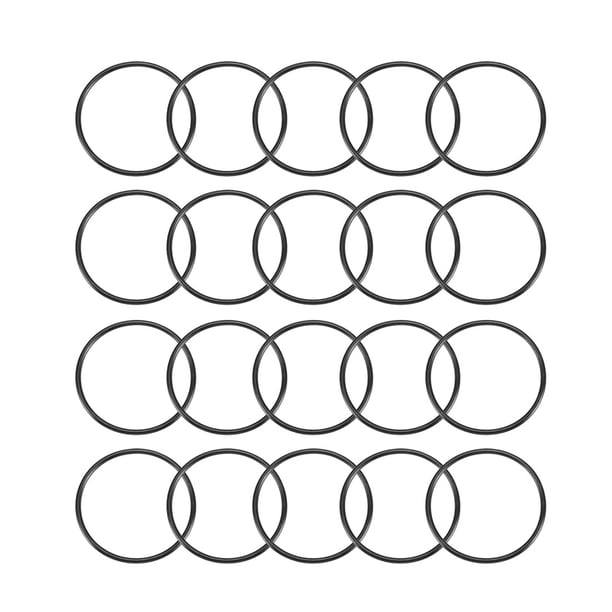 20 piezas de anillo de sellado en forma de O negro de 40 mm x 2 mm resistente al aceite de goma NBR