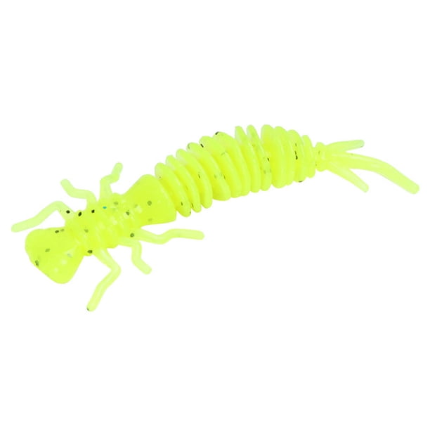Soidarity 10 Uds Larva señuelos blandos 55mm 75mm 100mm señuelos artificiales gusano de pesca lubina de silicona Minnow Swimbait Jigging cebos de Pescar B 55MM Soidarity OD000528-02