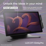 Wacon Cintiq Pro 22 Creative Pen and Touch Screen, Black