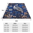 thumbnail image 3 of Fuzoiu Blue Heron Floral Garden Print Ultra-Soft Micro Fleece Blanket,All Seasons Flannel Throw, Lightweight Blanket for Bed, Sofa, Couch, Movie Night, Camping, and Travel-50"x40", 3 of 7