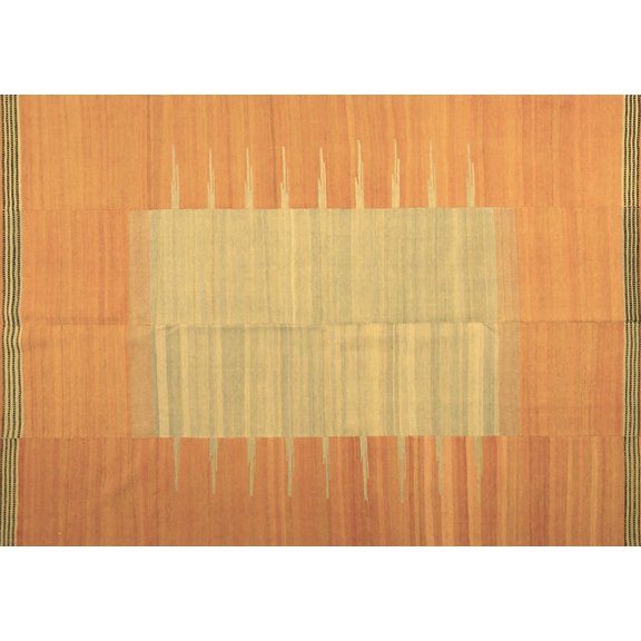 Ahgly Company Indoor Rectangle Abstract Brown Contemporary Area Rugs, 3' x 5'